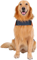 HDE Dog Puffer Jacket Fleece Lined Winter Coat & Harness Hole NVY Retro XL