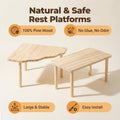 Hamster Platform Set, 2pcs Wooden Modular Playground & Hide