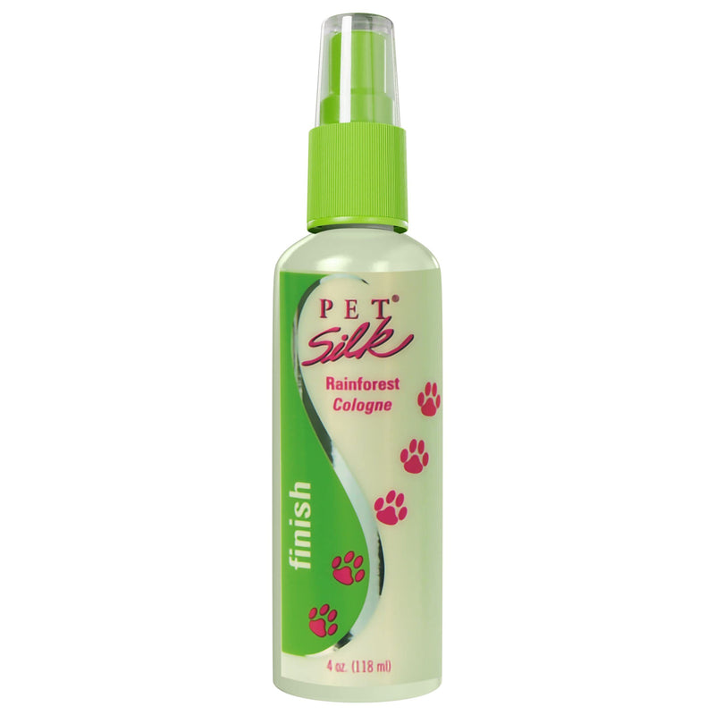 Pet Silk Rainforest Spray Cologne 4oz, Deodorizing Body Perfume & Condtioner, Clean/Fresh Light Florard Scent for Pet Grooming needs for Dogs, Cats and more!