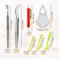 Frinovalt Tick Remover Tool Kit,Tick Tweezers Remover Tool Kit for Dogs Cats Pets,2Pcs Stainless Steel Ticks Tweezers+1 Removal Tick Key,4 Pack Quick & Safe Ticks Removal Tools,Easy to Use
