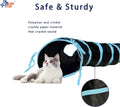 GONPETGP Cat Tunnels for Indoor Cats with Cube Tent Toys Combo, Pop Up Collapsible Crinkle Interactive Peek Hole, Cat Tu