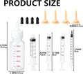 Pet Feeding Syringes with Nipples, Mini Pet Feeding Bottle and Syringes Set, for Small Cat Dog Animals,Newborn Kittens, 