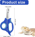 BOXOB Bearded Dragon Nail Clippers, Stainless Steel Pet Animal Lizard Cat Dog Toe Nail Scissors Trimmer Professional Rep