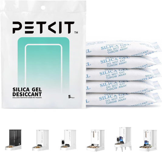 PETKIT Replaced Desiccant Bags for All Automatic Cat Dog Feeders -5 Packs, Pet Feeder Replaced Desiccant, Fresh Keeping
