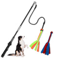 SYOOY Flirt Pole for Dogs, Interactive Dog Toys Teaser Wand Play Pole with Fleece Rope Lure Chewing Toy for Small Medium Large Dogs Puppy Outdoor Exercise & Training