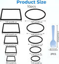 10 PCS Aquarium Floating Plant Barrier, 5 Sizes Fish Feeding Ring Black