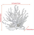 Besimple Artificial Aquarium Coral Ornament Plastic Fish Tank Plants Decoration for Aquarium Landscape (White)
