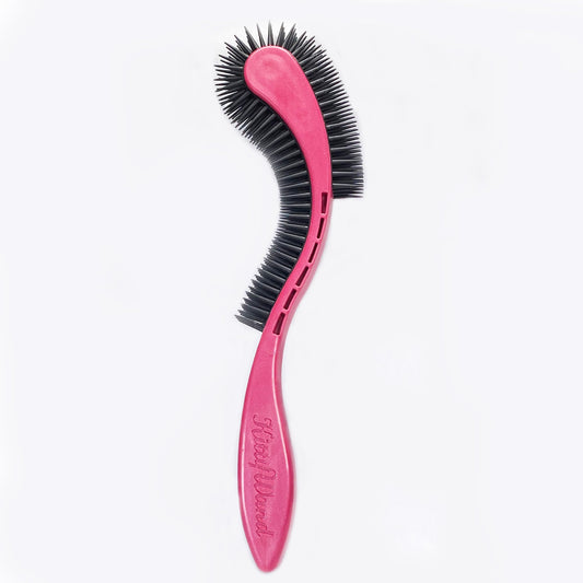 KittyWand Cat Brush, Pink. Designed for Comfort, Created for Cats and Dogs. Ergonomic shape promotes stress free grooming. Great for long to short haired cats. Made in the USA