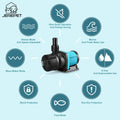 800GPH 30W16FT Aquarium 24V DC Water Pump with Controller, Submersible and Inline Return Pump for Fish Tank,Aquariums,Fo