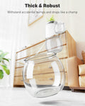 Pawfly 0.5 Gallon Mini Plastic Fish Bowl, Unbreakable Small Fishbowl Desktop Aquarium, Clear Round Plastic Fish Tank for