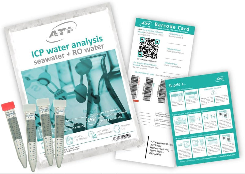 ATI ICP Lab Analysis Pro for Reef Aquariums - Old Version - Advanced Water Testing with RO Water Analysis - Nitrate, KH 