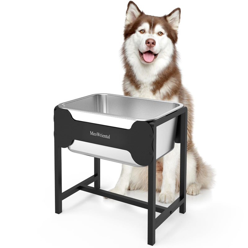 2.5 Gallon Elevated Dog Water Bowl for Large Breeds, 14.2