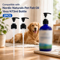 Replacement Pump For Nordic Naturals Pet Fish Oil 16oz/473ml, 2Pcs