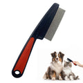 Flea Comb with Rubber Handle, 2025 Upgraded Fine Tooth Dandruff Comb for Dogs & Cats, Fine Tooth Dog Combs for Grooming (Red)