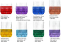 Animal Stainless Steel Attachment 8 Colors Guide Comb Set from 1/8 Inch to 1 Inch(3-25mm),Compatible with Andis, Oster A5, Wahl KM10 Series Clipper Detachable Blade(Only fit for 15# 10# 30# blade)