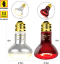 REPTI ZOO 75W Reptile Heat Lamp Bulb, 2PCS Day & Night Basking Spot Light Combo Pack Includes Infrared Heat Lamp and UVA