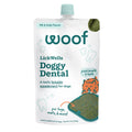 WOOF LickWells Doggy Dental - Teeth Cleaning Supplement and Breath Freshener for The FlipMat and LickMat - Postbiotic Squeezable Dog Treats to Support Oral Health for Dogs - 12 oz PB & Kelp Flavor.