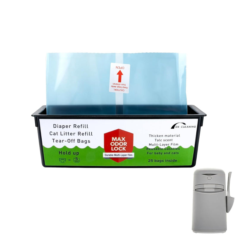 Refill Bags Compatible with Litter Genie Platinum, 25 Cat Litter Bags