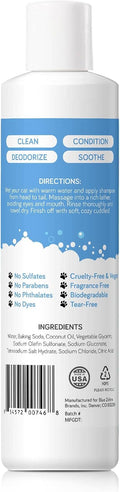 Mighty Meow Soothing Hypoallergenic Cat Shampoo – Easy at-Home Cat Grooming | Deodorizes | Gentle & Anti-Itch | Natural & Allergy-Safe Cat Shampoo Sensitive Skin – Fragrance Free | 9 fl oz