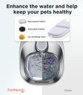 FEELNEEDY 10 Pack Pet Water Fountain Filter Replacement for 135 fl oz/4L Wilreless Cat Water Fountain (for YPD-C004S,YPD-C004P)