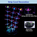 kathson 6PCS Glowing Effect Fish Tank Decors Silicone Glow Kelp Plant