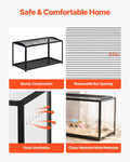 VEVOR Hamster Cage, 360 Viewing Transparent Hamster Habitats, Small Animal Cage
