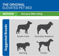 Coolaroo Original Elevated Dog Bed - Breathable Off-The-Ground Pet Bed with Cooling Fabric, Joint Relief & Moisture-Resi
