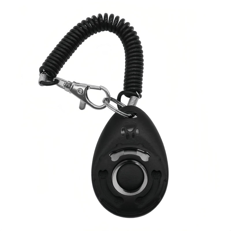 Dog Training Clicker with Wrist Strap – Durable & Lightweight Pet Clicker for Puppy, Cat, Bird & Horse Training – Easy to Use Behavioral Training Tool for Obedience & Positive Reinforcement-Black