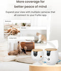 Furbo [New Mini 360° Camera + Mini Cam [New Subscription Required at Setup] (2-Camera Bundle Nanny Subscription): Pet Sa