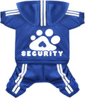 Dog Hoodie Security Clothes 4 Legs Jumpsuit Sweatshirt Hoodies Soft & Warm Dog Outfit Pullover Dog Winter Clothes Sweate