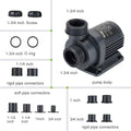 Hygger 2650GPH Quiet Submersible and External 24V Water Pump, with Controller (30%-100% Settings), Powerful Return Pump 