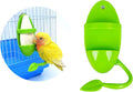 Bird Food Cuttlebone Holder for Cage, Bird Feeding Stand with Perch,2‑Pack