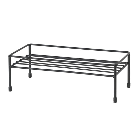 PetRageous 81030 Gizmo's Set The Table Steel Frame Dog Feeder, 3-Inch Tall Dining Table by 13-Inch Long and 5.75-Inch Wide, Holds Two 5.5-Inch Diameter Bowls, for Small and Medium Dogs and Cats, Black