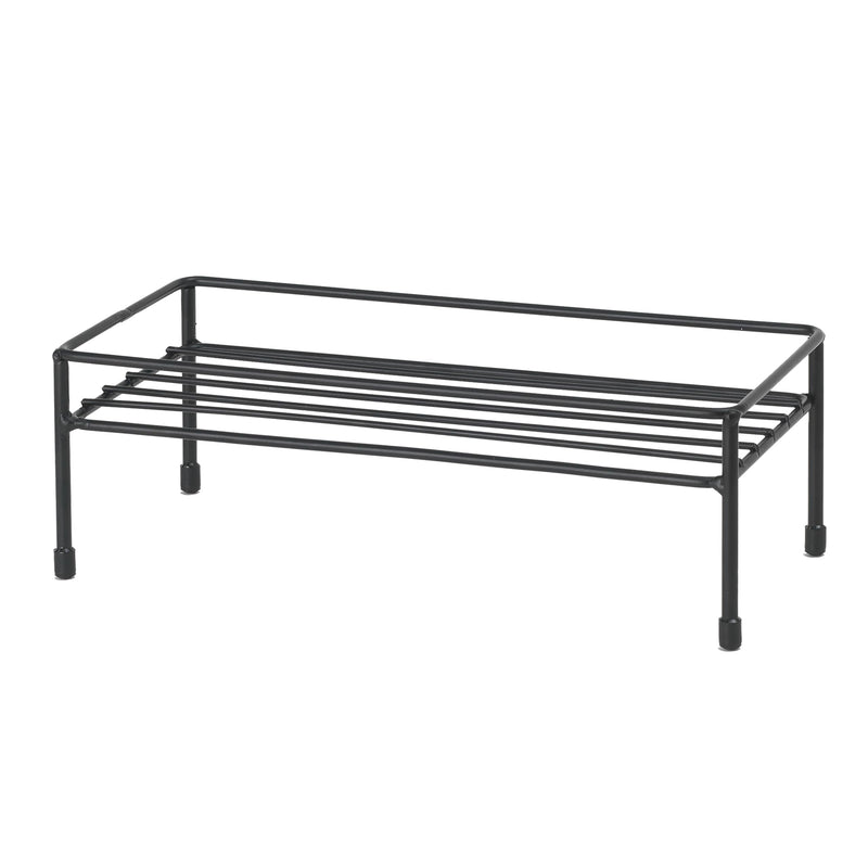 PetRageous 81030 Gizmo's Set The Table Steel Frame Dog Feeder, 3-Inch Tall Dining Table by 13-Inch Long and 5.75-Inch Wide, Holds Two 5.5-Inch Diameter Bowls, for Small and Medium Dogs and Cats, Black