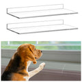 Wenqik 2 Pcs Clear Window Sill Protector from Dog Cat Scratching Total 29.5'' x 5.25'' Strong Transparent Protection Against Dog Claw Chewing Slobbering Window Sill Cover