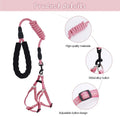 YeeBeny Mini Pig Harness Adjustable with Leash Foam Handle Pink, S