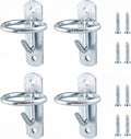 Horse Stall Bucket Hooks, Heavy Duty Metal Ring Bucket Hangers with J-Hook, Wall Mounted Water Feed Bucket Holder for Ba