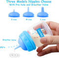 Jiaxix Pet Bottle Feeding Kit, Puppy & Kitten Nursing Supplies, Blue, 60ml Bottle with Anti-Choking Silicone Nipples & Syringes, Newborn Flow, Dishwasher Safe