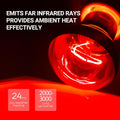 REPTI ZOO 75W Reptile Heat Lamp Bulb, 2PCS Day & Night Basking Spot Light Combo Pack Includes Infrared Heat Lamp and UVA