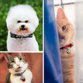 UKCOCO Dog Collar Bell : 6Pcs 16MM Metal Pet Collar Bells with Key Ring for Small Dogs Cats, Clear Sound (Silver)