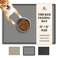AVERYDAY 100% Waterproof Thicker Silicone Dog Food Mat, 0.63'' Raised Edge Bowl Mat for Food & Water, Non Slip Pet Feeding Placemat for Messy Drinkers, Perfect for Large Medium Small Breeds, 23"x16"