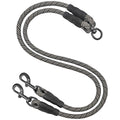Mycicy Double Dog Leash Coupler, Heavy Duty Extension Rope for Two Dogs, No Tangle 1/2" Thick Dual Dog Lead Splitter for Large Medium Dogs Over 40 lbs (Black)