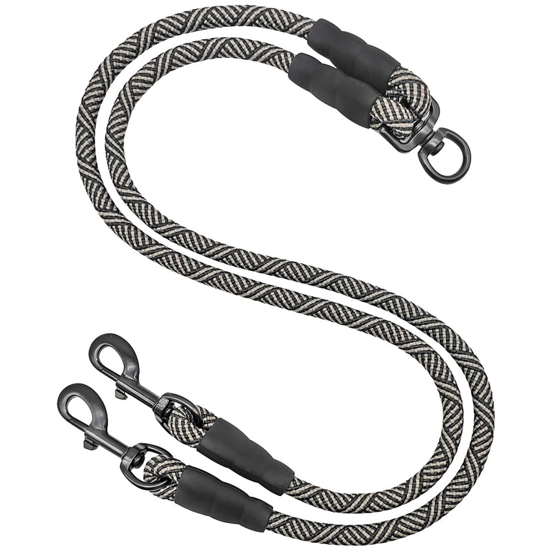 Mycicy Double Dog Leash Coupler, Heavy Duty Extension Rope for Two Dogs, No Tangle 1/2