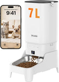 Automatic Cat Feeder with Camera - 7L/29 Cups Auto Dog Feeder with Large Food Tray & 1080P Night Vision, Elevated Bowl, 