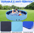 Eooqi 63" Large Dog Pool, 2-in-1 Foldable Splash Pool with Sprinkler