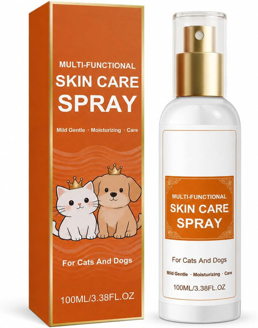 Skin Care Spray for Pets, Rinse-Free for Soothing Itching, Discomfort, Scratching