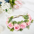 GORGECRAFT Dog Wedding Flower Collar Adjustable Puppy Outfit Floral Attire Collars Flowers Headband Wreath Garland Photo