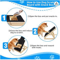 Dog Nail Scratch Board - with Treat Draw- Dog Scratch Pad for Nails – Durable Wooden Nail Filing Board with Treat Drawer