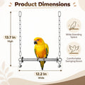 Stainless Steel Large Bird Swing, Parrot Swing Perch, 304 Stainless Steel Bird Stand, Bird Sewing Toy, Textured Anti-Sli
