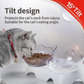 MILIFUN Cat Bowls, Cat Food Bowls Elevated Tilted, Anti Vomiting Kitty Bowl for Puppy and Bunny, Orthopedic for Indoor Cats.